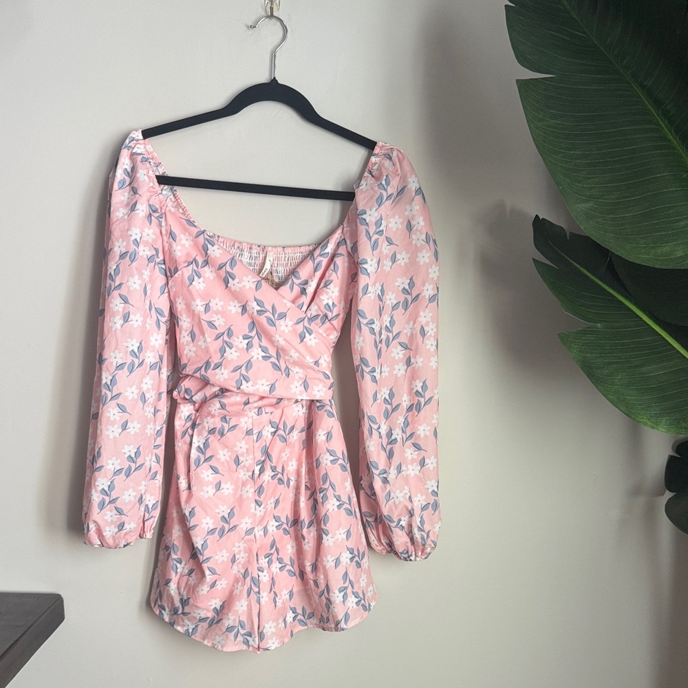 Floral Pink Floral Romper